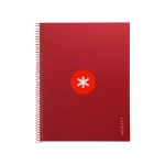 Galery – Caderno espiral liderpapel din a4 antartik capa forrada 80f 90 gr pautado 1 banda 4 furos cor framboesa0