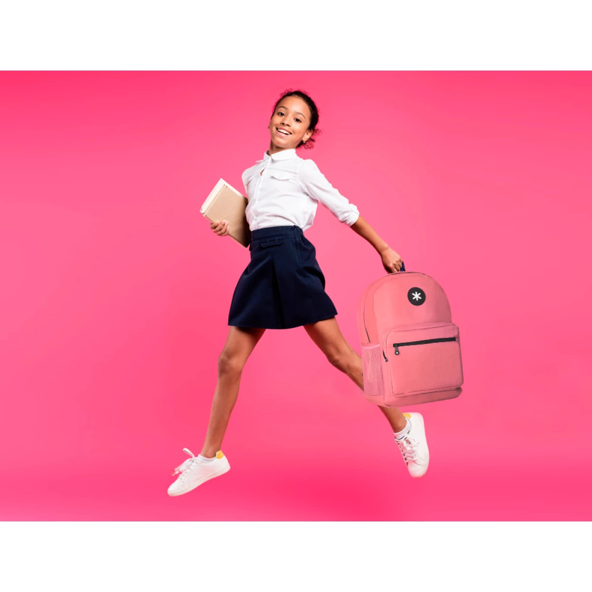 Galery – Mochila para portatil 15,6/’ antartik com pega e bolso frontal com fecho cor coral 320x140x430 mm0