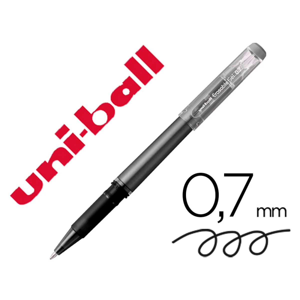 Thumbnail-Marcador uni-ball roller uf-222 tinta gel apagavel 0,7 mm preto – 12 unidades