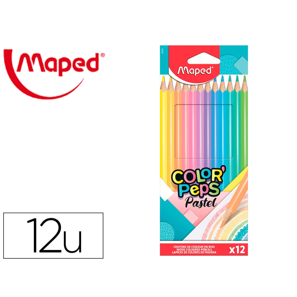 Thumbnail-Lapis de cor maped color peps caixa de 12 cores pastel sortidas