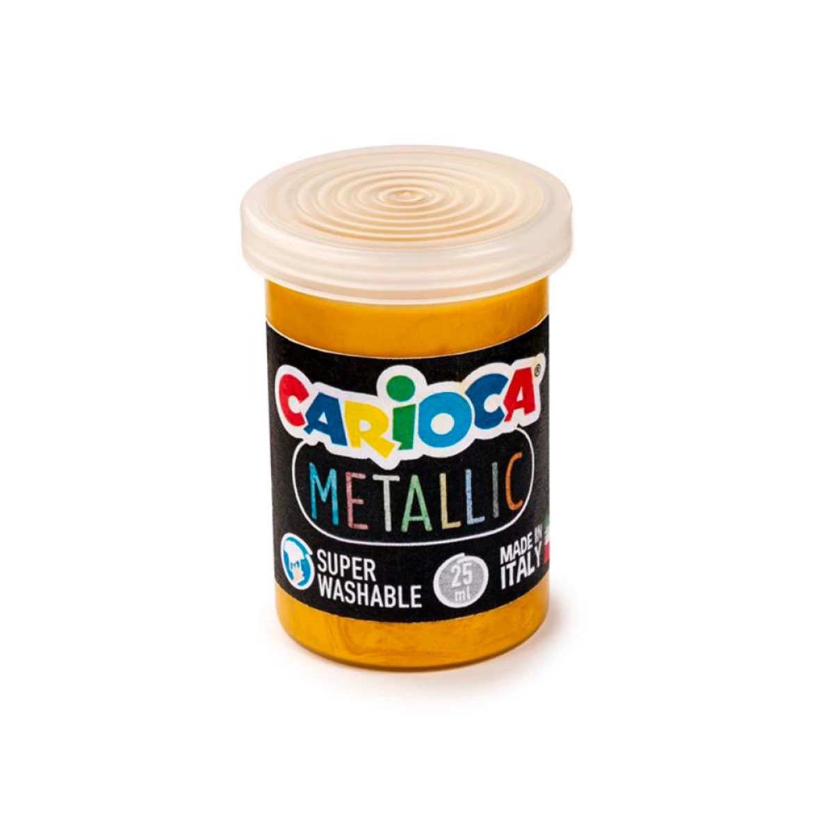 Galery – Guache escolar carioca metallic frasco 25 ml caixa de 6 cores sortidas0