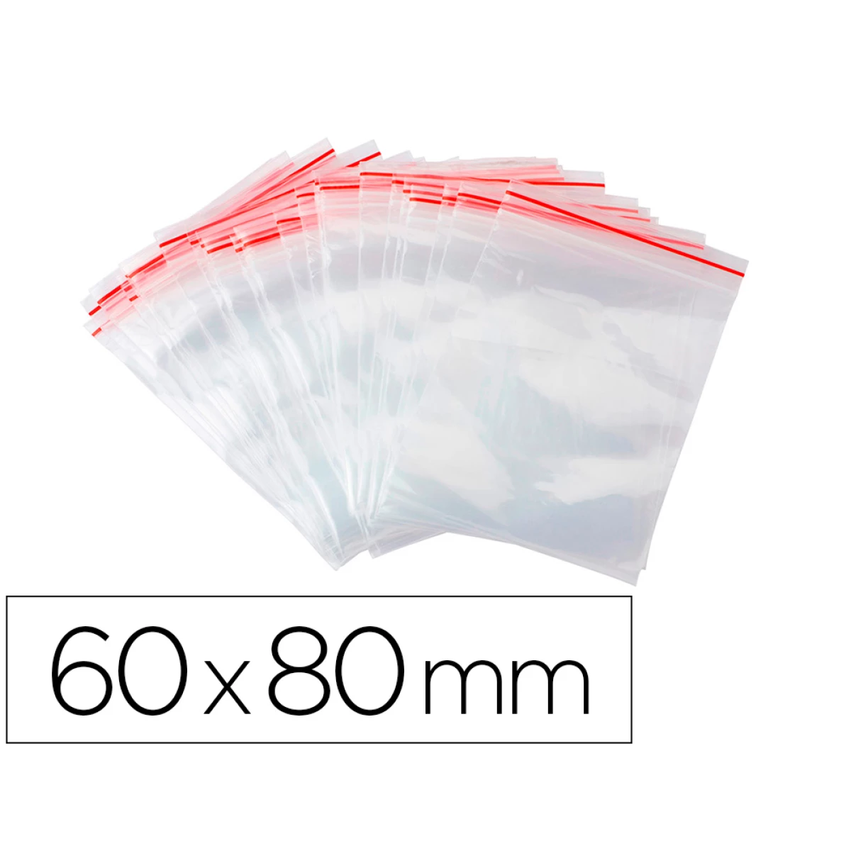 Thumbnail-Bolsa plastico auto selada q-connect 60×80 mm pack de 100 unidades