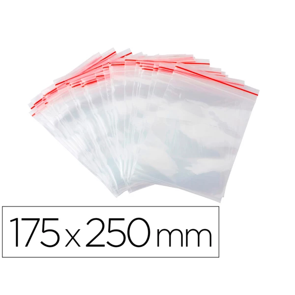 Thumbnail-Bolsa plastico auto selada q-connect 175×250 mm pack de 100 unidades