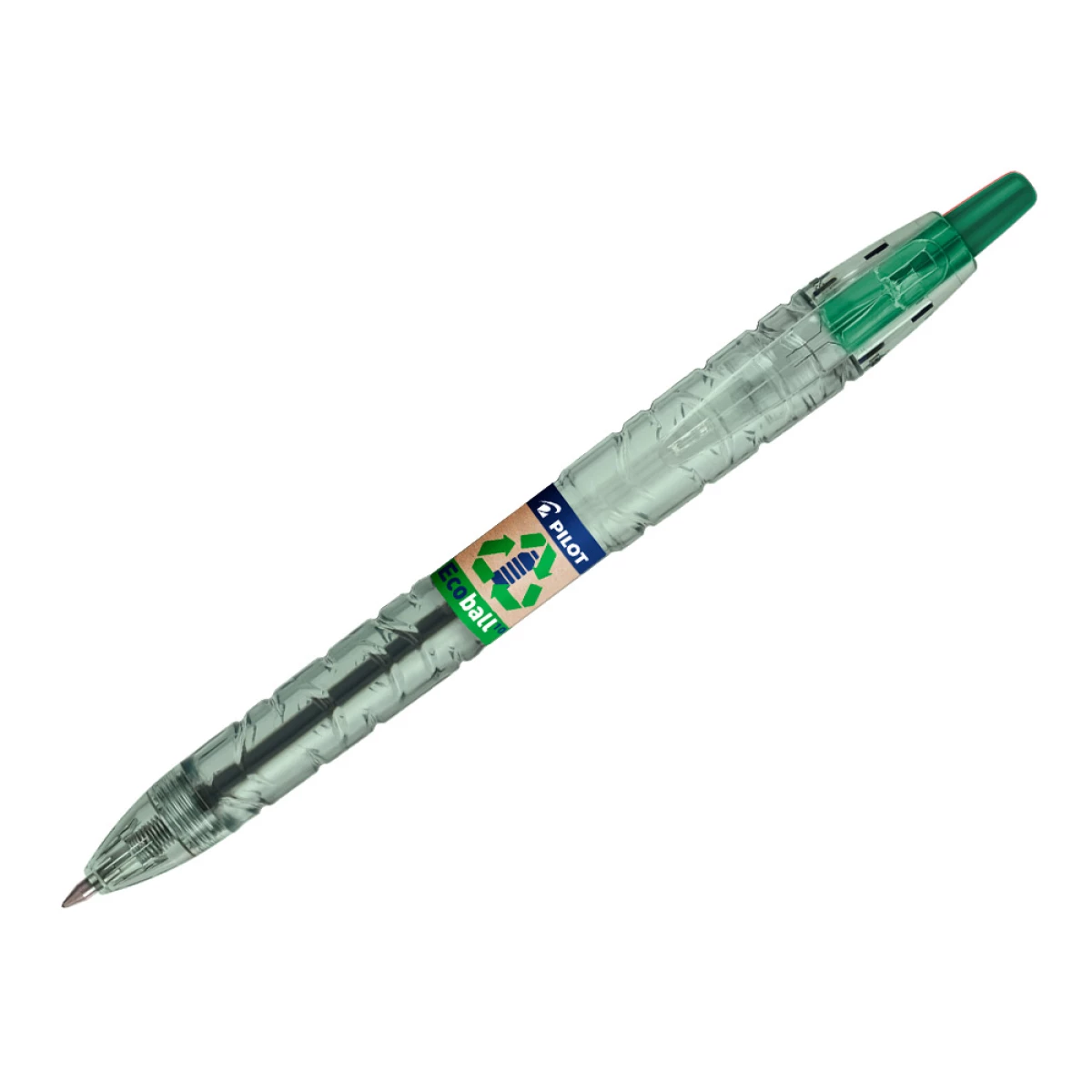 Galery – Esferografica pilot ecoball plastico reciclado tinta de oleo ponta de esfera 1 mm cor verde – 10 unidades0