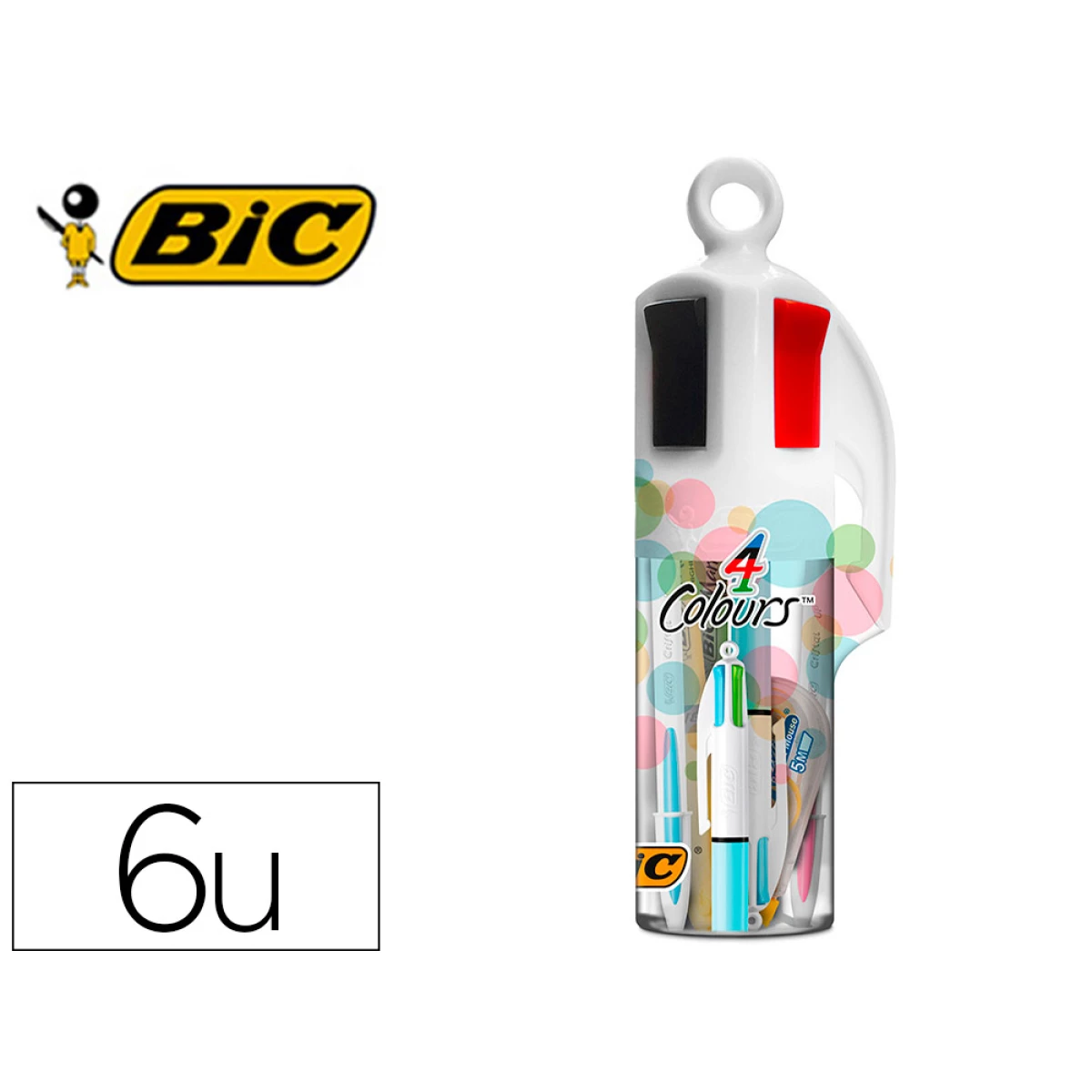 Thumbnail-Set bic megatubo pastel 2 cristal up + 1 quatro cores pastel + 2 fluor grip pastel + 1 corretor mini pocket mouse