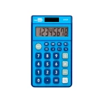 Galery – Calculadora liderpapel de bolso xf09 8 digitos solar e pilhas cor azul 115x65x8 mm0