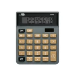 Galery – Calculadora liderpapel de secretaria xf18 8 digitos solar e pilhas cor cinza 127x105x24 mm0