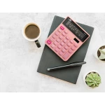 Galery – Calculadora liderpapel de secretaria xf23 10 digitos solar e pilhas cor rosa 127x105x24 mm0