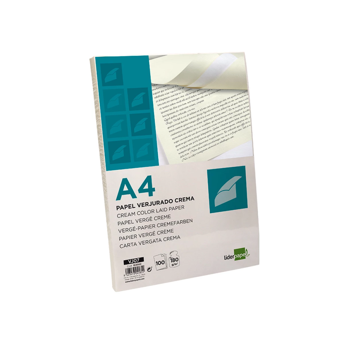 Galery – Papel verge liderpapel din a4 180 gr creme embalagem de 100 folhas0