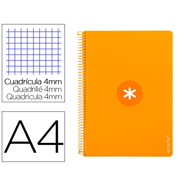 Thumbnail-Caderno espiral liderpapel a4 antartik capa dura 80f 100gr quadricula 4mm com margem cor mostarda