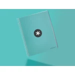 Galery – Caderno espiral liderpapel din a4 antartik capa forrada 120 f 100 gr liso 5 bandas cor menta0