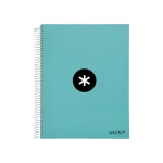 Galery – Caderno espiral liderpapel din a4 antartik capa forrada 120 f 100 gr liso 5 bandas cor menta0