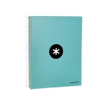 Galery – Caderno espiral liderpapel din a4 antartik capa forrada 120 f 100 gr liso 5 bandas cor menta0