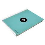 Galery – Caderno espiral liderpapel din a4 antartik capa forrada 120 f 100 gr liso 5 bandas cor menta0