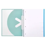 Galery – Caderno espiral liderpapel din a4 antartik capa forrada 120 f 100 gr liso 5 bandas cor menta0