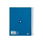 Galery – Caderno espiral liderpapel din a5 antartik capa forrada 120 f 100 gr quadricula 5 mm 5 bandas cor azul escuro0