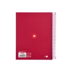 Galery – Caderno espiral liderpapel din a5 antartik capa forrada 120 f 100 gr quadricula 5 mm 5 bandas cor framboesa0