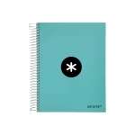 Galery – Caderno espiral liderpapel din a5 antartik capa forrada 120 f 100 gr pautado 5 mm 5 bandas cor menta0