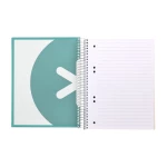 Galery – Caderno espiral liderpapel din a5 antartik capa forrada 120 f 100 gr pautado 5 mm 5 bandas cor menta0