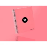 Galery – Caderno espiral liderpapel din a5 antartik capa forrada 120 f 100 gr liso 5 mm 5 bandas cor coral0