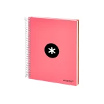 Galery – Caderno espiral liderpapel din a5 antartik capa forrada 120 f 100 gr liso 5 mm 5 bandas cor coral0