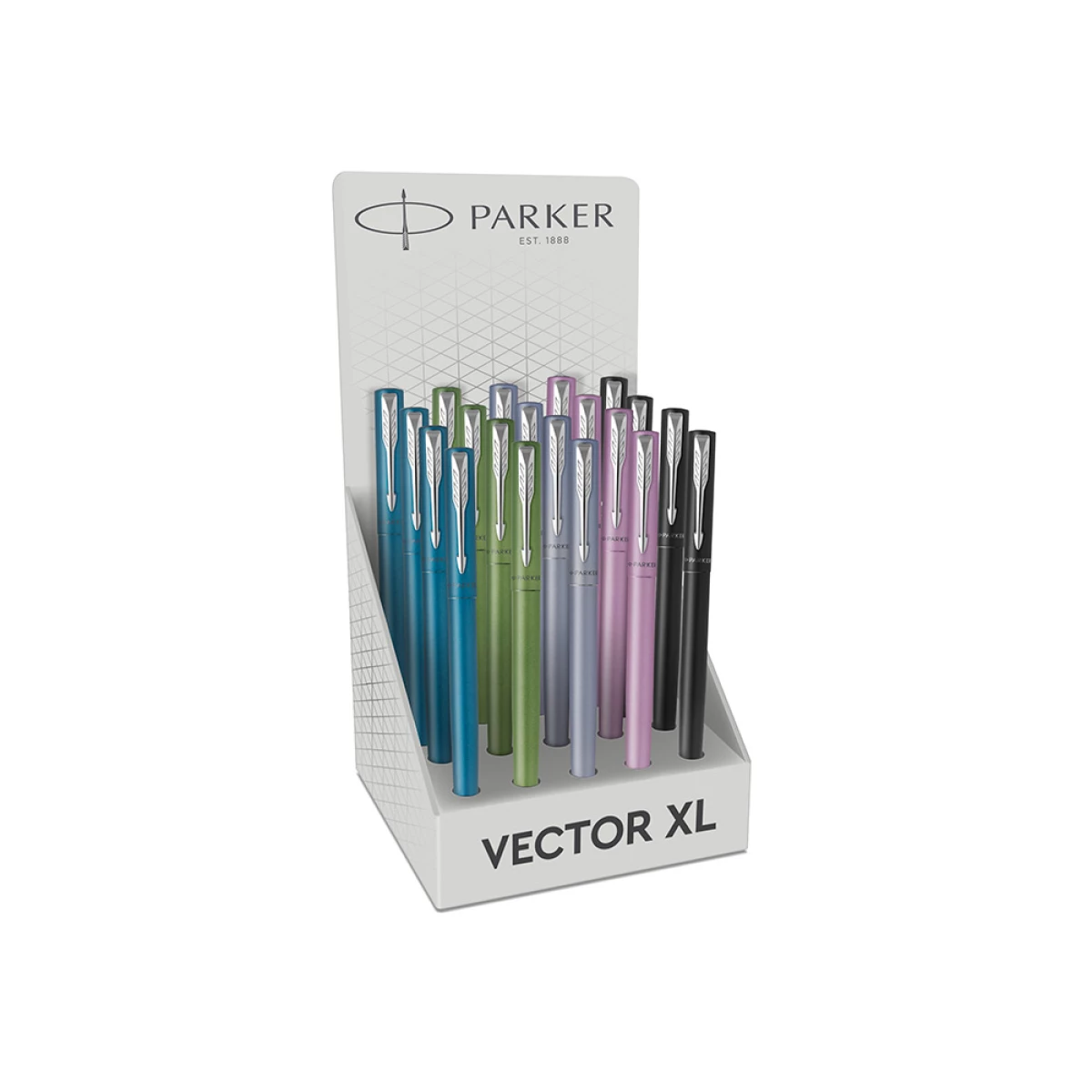 Galery – Caneta parker vector xl aparo f expositor de 20 unidades cores sortidas0