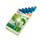 Galery – Marcador edding 21 marcador permanente ecoline 90% reciclado cor azul ponta redonda 1,5-3 mm recarregavel – 10 unidades0