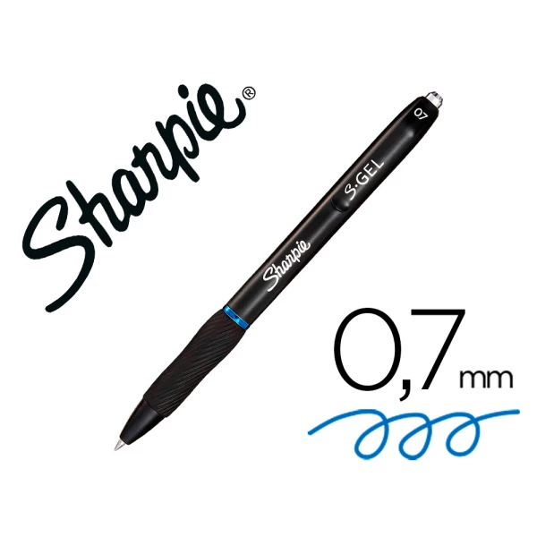 Thumbnail-Esferografica sharpie retratil tinta gel ponta 0,7 mm cor azul – 12 unidades