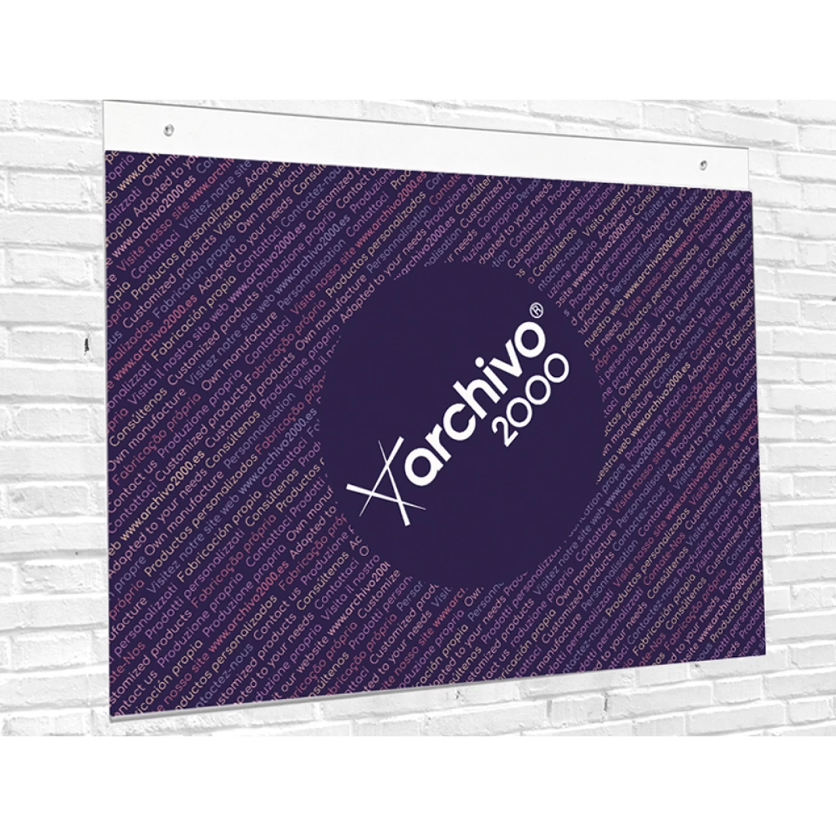 Galery – Expositor de parede archivo 2000 com furos ultra transparente din a4 horizontal 300×235 mm0