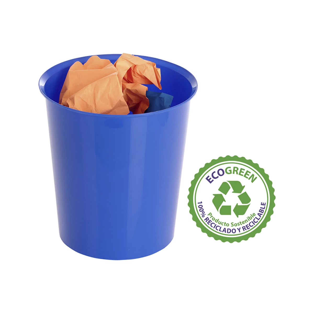 Galery – Cesto de papeis plastico archivo 2000 ecogreen 100% reciclado 18 litros cor azul 290×310 mm0