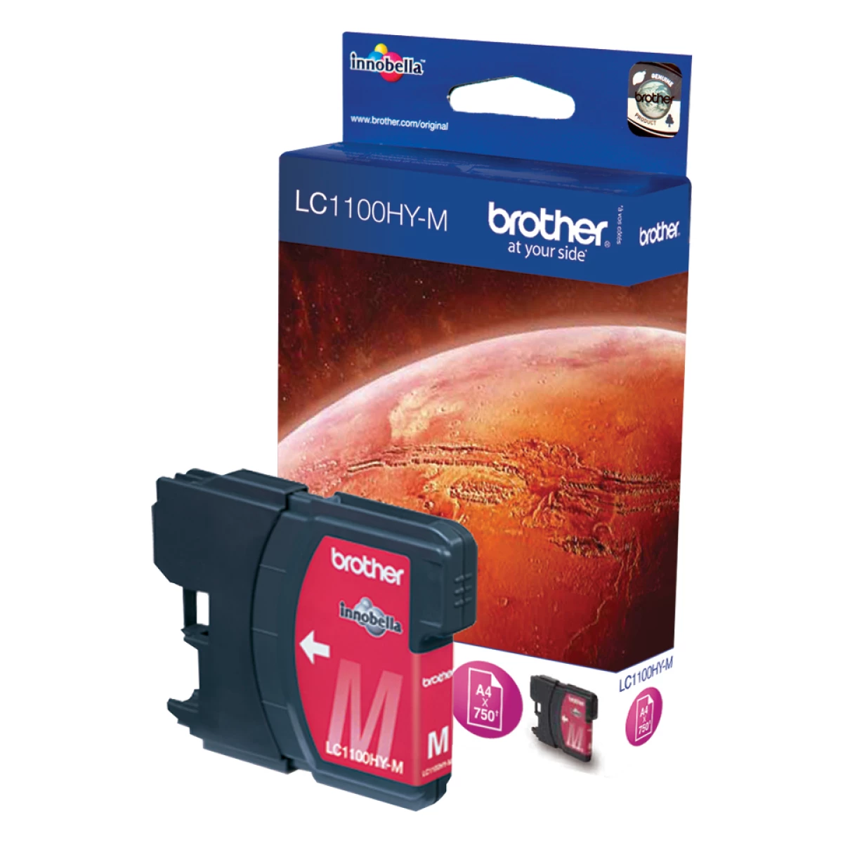 Thumbnail-Brother LC-1100HYM Ink Cartridge tinteiro 1 unidade(s) Original Magenta