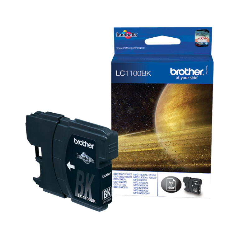 Thumbnail-Brother LC-1100BK Black Ink Cartridge tinteiro 1 unidade(s) Original Preto