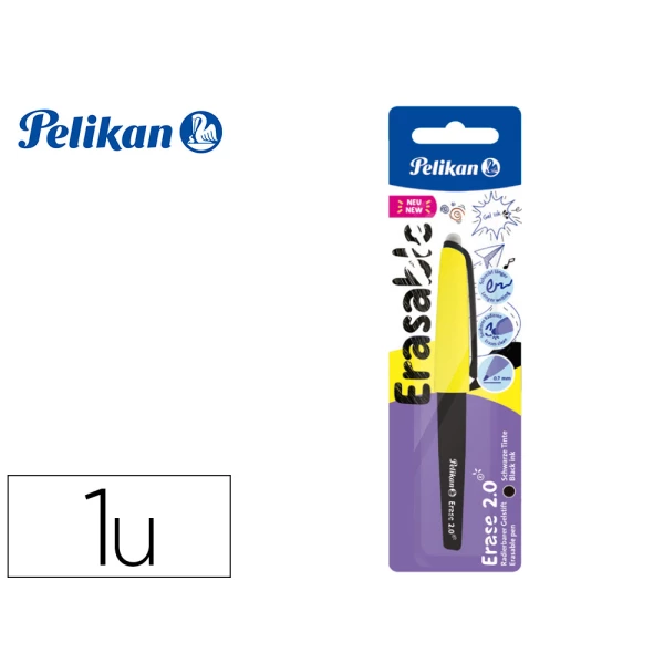 Thumbnail-Roller pelikan erase 2.0 apagavel ponta 0,7 mm tinta gel cor preto – 12 unidades