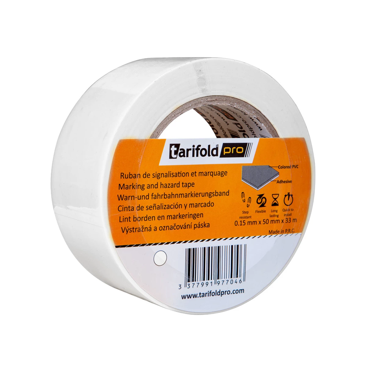 Galery – Fita adesiva tarifold para marcacao e sinalizacao de chao 33 mt x 50 mm cor branco0