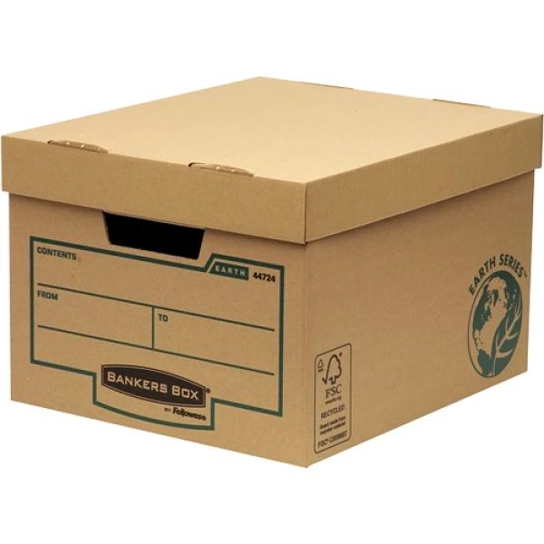 Thumbnail-Fellowes Bankers Box Earth File Container – Montagem Manual – Papelão Reciclado Certificação FSC – Cor Marrom