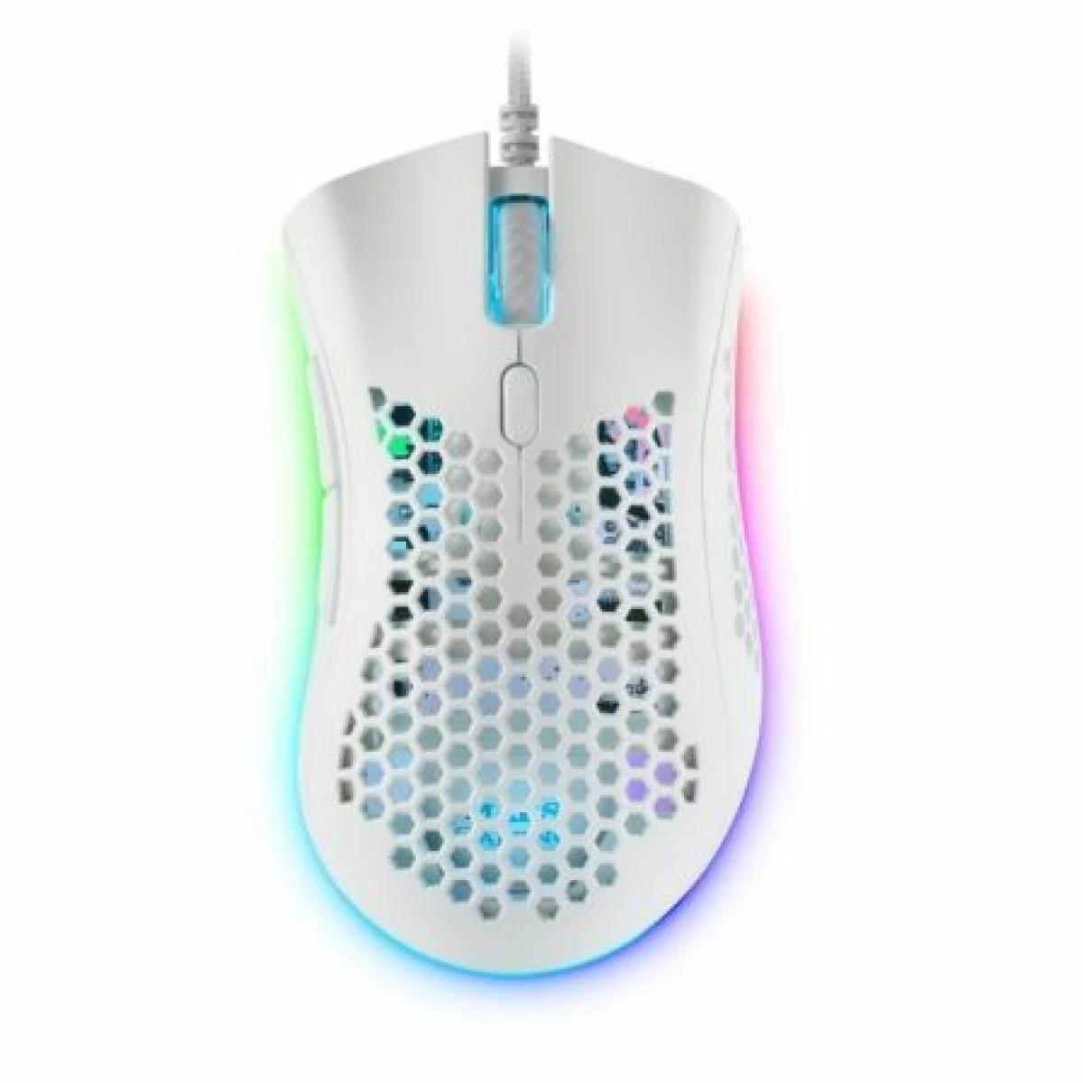 Thumbnail-Mars Gaming MMEX USB Gaming Mouse 32000dpi – Caixa com painel perfurado – 7 botões programáveis – Iluminação Chroma RGB – Uso com a mão direita – Cabo de 1,70 m