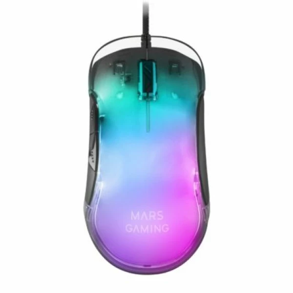 Thumbnail-Mars Gaming MMGLOW USB Gaming Mouse 12800dpi – Corpo com acabamento espelhado – 6 Botões – Iluminação RGB Chroma – Uso com a mão direita – Cabo de 1,70m