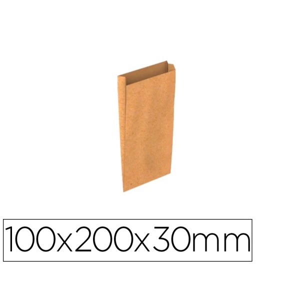 Thumbnail-Envelope basika kraft natural liso com fole xxs 100x200x30 mm pack de 25 unidades