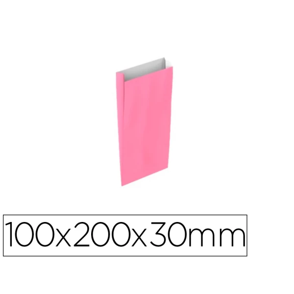 Thumbnail-Envelope basika celulose rosa com fole xxs 100x200x30 mm pack de 25 unidades