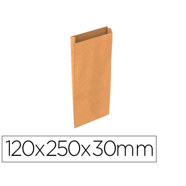 Thumbnail-Envelope basika kraft natural liso com fole xs 120x250x30 mm pack de 25 unidades