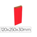 Thumbnail-Envelope basika kraft vermelho com fole xs 120x250x30 mm pack de 25 unidades