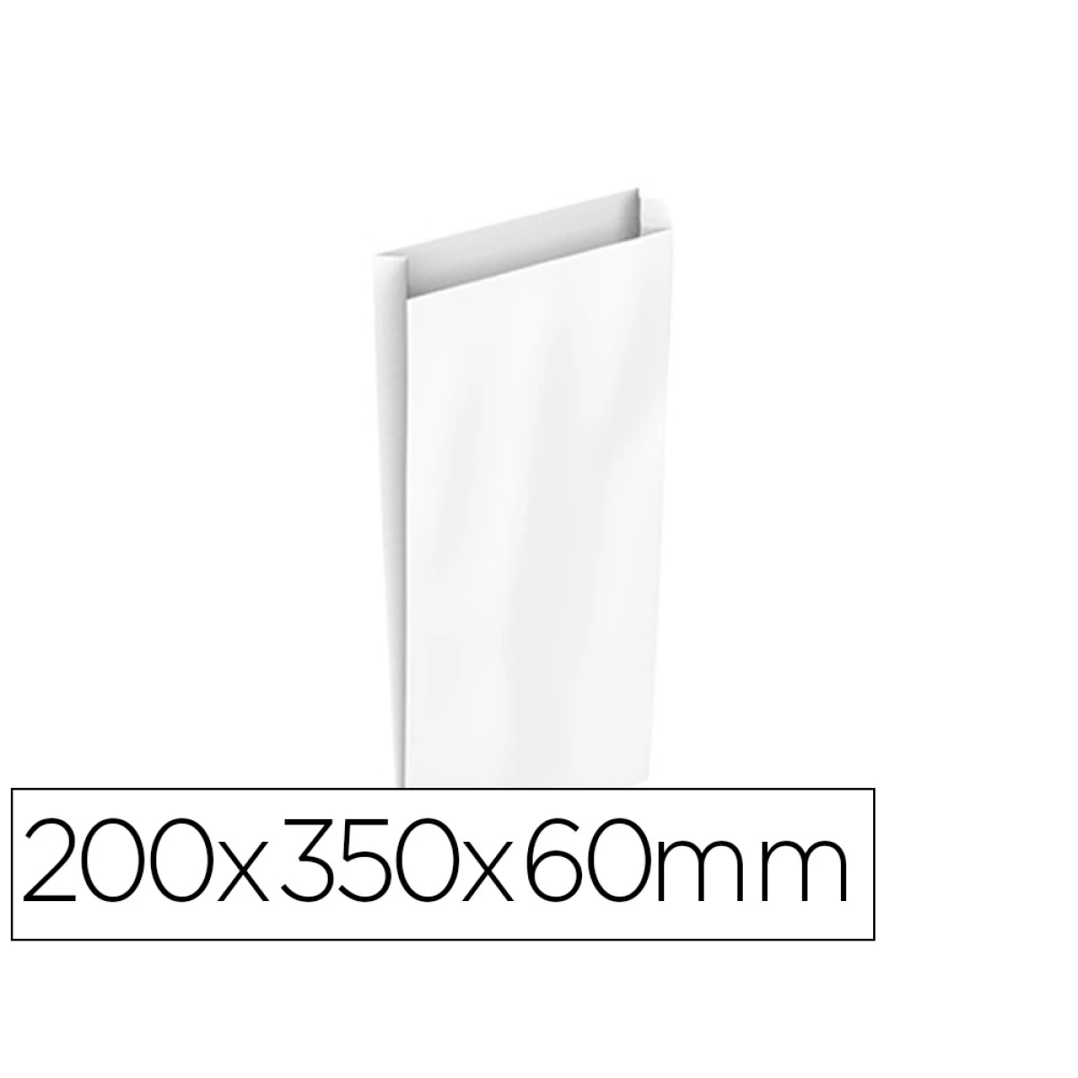 Thumbnail-Envelope basika celulose branco com fole m 200x350x60 mm pack de 25 unidades