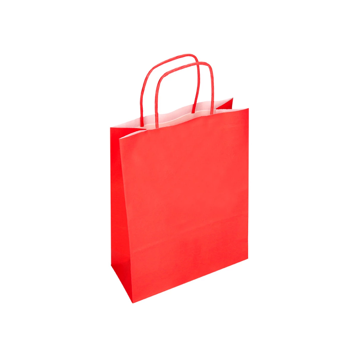 Galery – Saco de papel q-connect celulose vermelho xs com asa torcida 180x240x80 mm – 25 unidades0