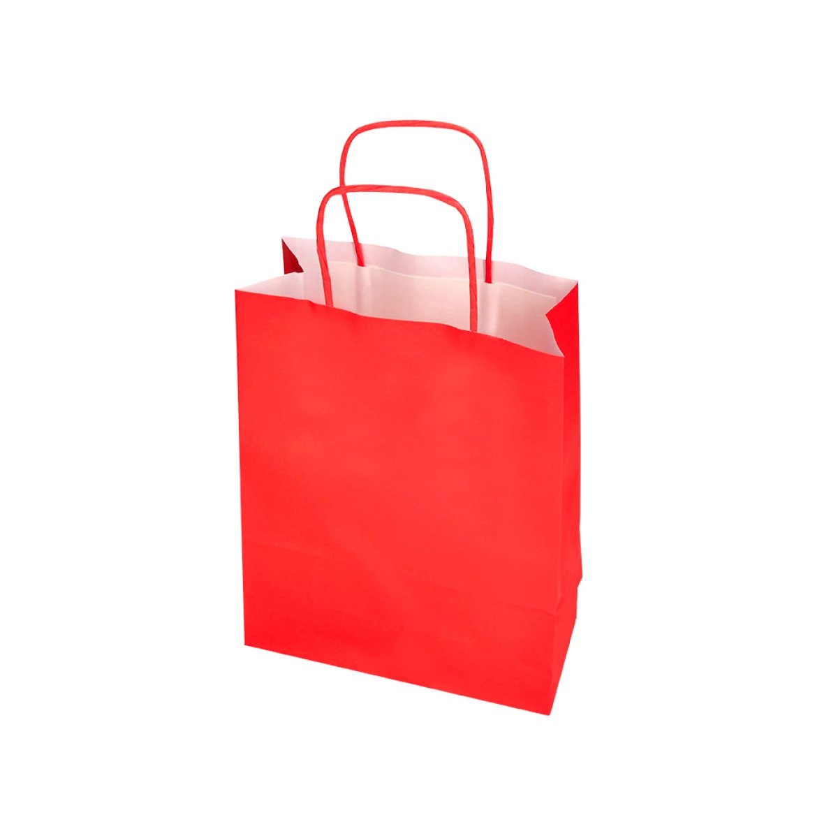 Galery – Saco de papel q-connect celulose vermelho xs com asa torcida 180x240x80 mm – 25 unidades0