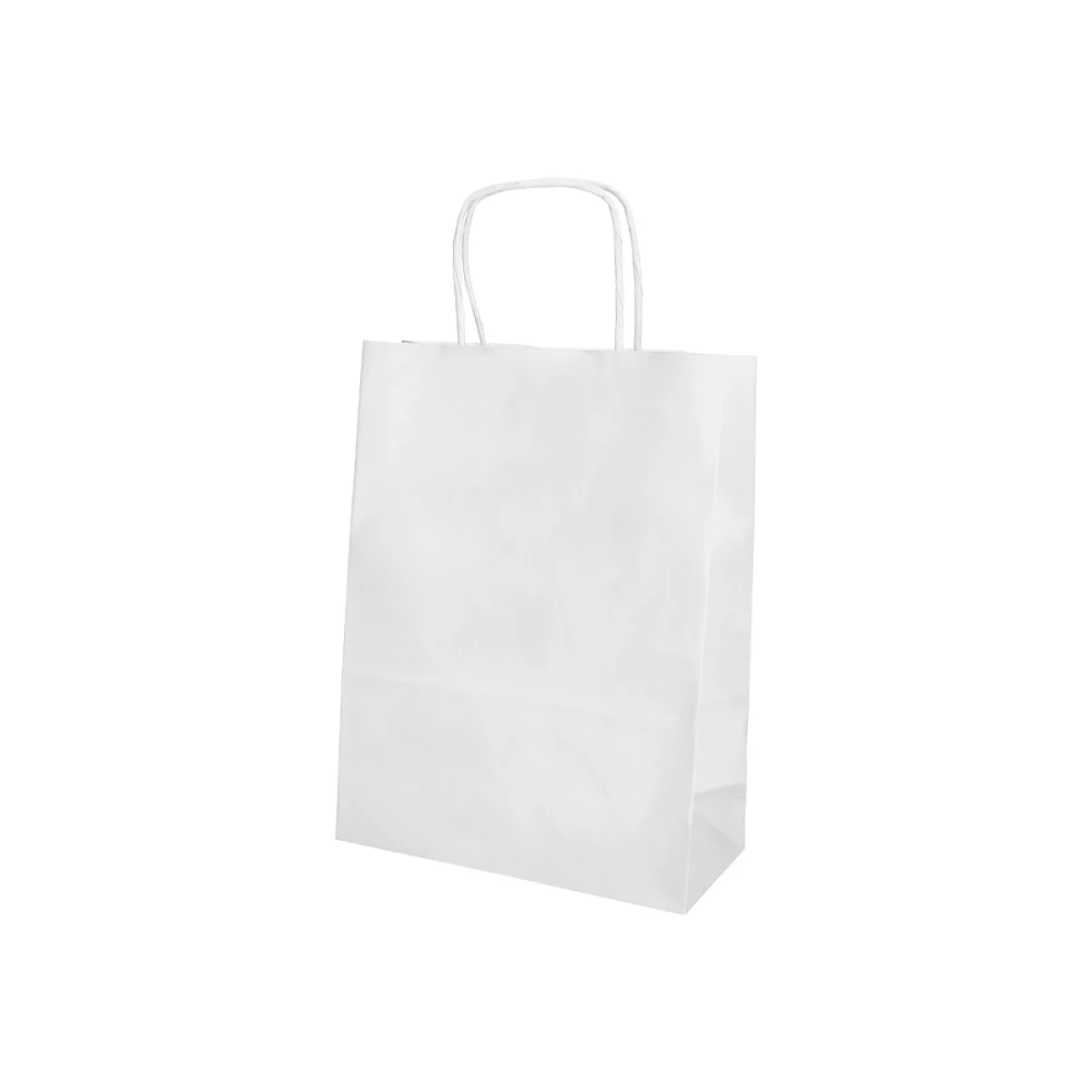 Galery – Saco de papel q-connect celulose branco s com asa torcida 240x320x10 mm – 25 unidades0