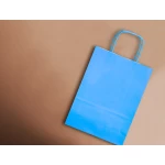Galery – Saco de papel q-connect celulose celeste s com asa torcida 240x320x10 mm – 25 unidades0