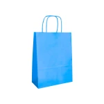 Galery – Saco de papel q-connect celulose celeste s com asa torcida 240x320x10 mm – 25 unidades0