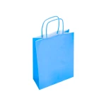 Galery – Saco de papel q-connect celulose celeste s com asa torcida 240x320x10 mm – 25 unidades0
