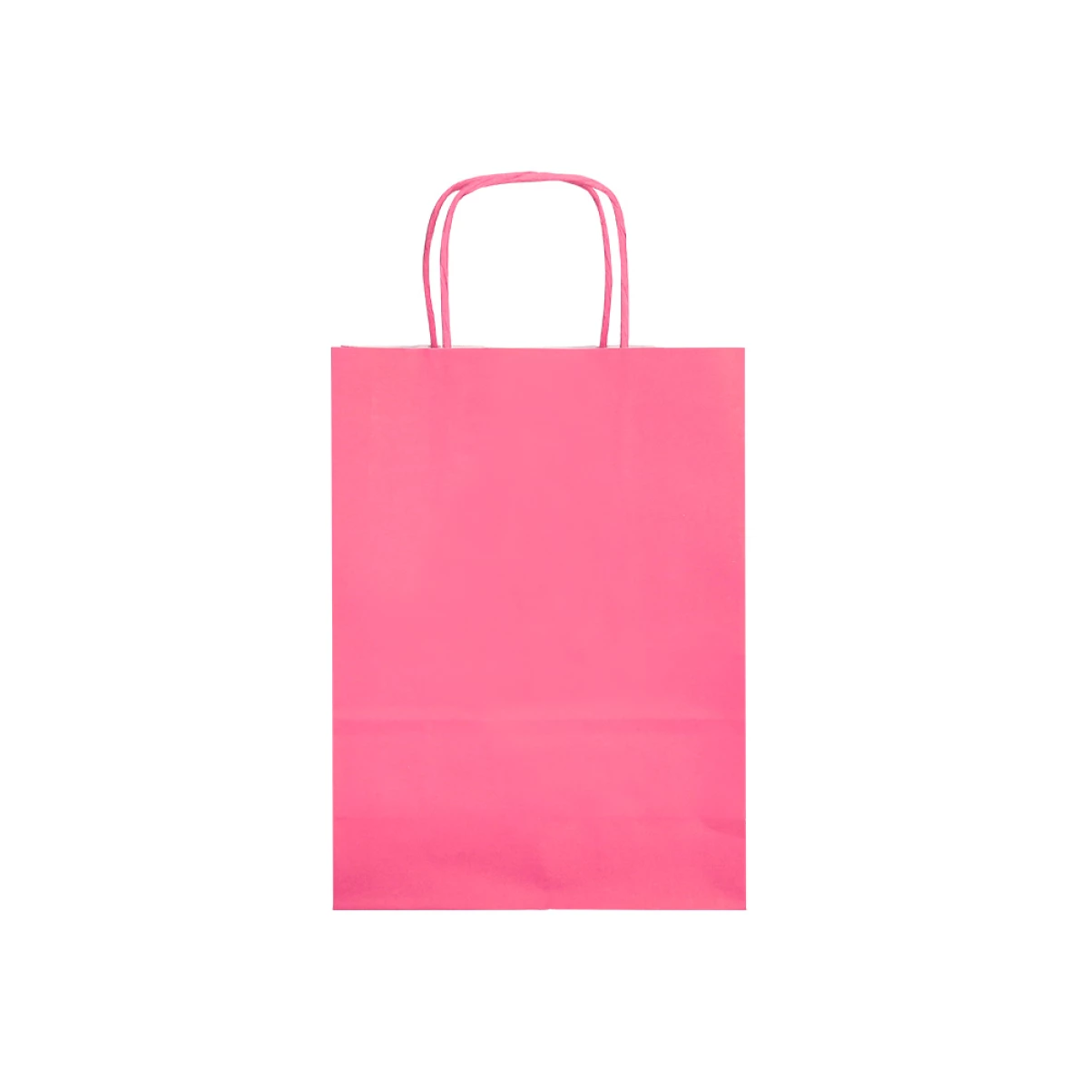 Galery – Saco de papel q-connect celulose rosa m com asa torcida 270x370x12 mm – 25 unidades0