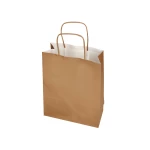 Galery – Saco de papel q-connect kraft natural liso l com asa torcida 320x400x14 mm – 25 unidades0